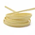 Flache Wildlederimitat-Schnur in Hellgelb für DIY-Schmuck und Traumfänger-Basteln - 1m (Breite 2,8mm) / Beige