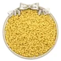 Vibrant yellow glass seed beads for DIY jewelry making in elegant silver decorative tray - Yellow