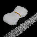 5 iarde di nastro in pizzo bianco floreale con bordi a conchiglia per fai-da-te - Stile Stretto / Bianco