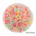 Colorful 11mm AB coating acrylic star beads for DIY jewelry making and necklaces - Transparent AB Plated Five-pointed Star Style / 30g/Pack (Approx. 83pcs) / Mixed Colors