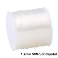 Strong 1.2mm crystal elastic bead cord for DIY bracelets, 50 meters spool in clear white - 1.2mm / Clear White