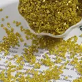 2mm golden glass bugle beads for DIY jewelry making and handmade craft accessories - 2mm 15g/Pack (Approx. 700 Pieces) / Lemon Yellow