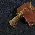 Short golden handmade tassel with long lanyard for Chinese fan and DIY jewelry making - Tassel Part Approx 5.5cm (1 Piece/Pack) / Earthy Yellow