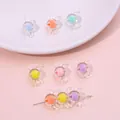 Colorful macaron candy shaped acrylic beads for DIY handmade jewelry and crafts - 17x9mm / Transparent Candy Style / 50 Pieces Set
