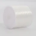 Strong clear elastic beading cord on a white spool for crystal bracelet and jewelry DIY - White Flat Elastic Thread