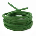 Grüne Veloursleder Kordel 3mm für DIY Schmuck Weben und Traumfänger Basteln - 1m (2,8mm Breite) / Dunkles Waldgrün