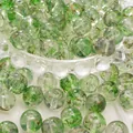 Perles en verre DIY avec texture d'encre émeraude et finition en soie dorée pour bijoux - Perle Ronde à Lavis d'Or / 10mm (Trou d'environ 1mm) 10 Pièces/Paquet / Vert