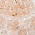 Perles en verre orange avec feuille d'or et fleurs séchées pour bijoux DIY faits main - Perle Ronde à Lavis d'Or / 10mm (Trou d'environ 1mm) 10 Pièces/Paquet / Bleu foncé