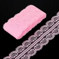 Nastro di pizzo rosa chiaro con bordi a conchiglia per accessori capelli e fai da te - Stile Largo / Rosa