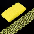 Nastro in pizzo giallo brillante per accessori per capelli e artigianato fai-da-te - Stile Largo / Giallo