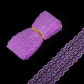 Elegante nastro in pizzo viola con motivi floreali per accessori per capelli fai-da-te - Stile Largo / Viola