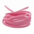 Rosafarbene Wildlederimitat-Kordel 3mm für DIY-Schmuckweben und Bastelarbeiten - 1m (2,8mm Breite) / Rosarot
