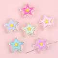 Set de cuentas de acrílico con forma de estrella de colores para bisutería DIY - Estrella Colores Mezclados (6 Piezas/Paquete)