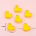 Lot de 6 perles canard jaune en acrylique pour bijoux DIY mesurant 20mm x 21mm - Canard Jaune / 21×20mm (4 Pièces/Paquet)