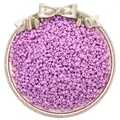 Lavender purple round seed beads for DIY jewelry making displayed in a silver tray - Lilac Purple