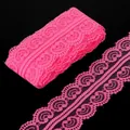 Nastro in pizzo rosa con motivo a cuore per accessori per capelli fai da te - Stile Largo / Rosa Rosso