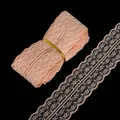 Nastro di pizzo color pesca con motivi floreali per accessori per capelli fai da te - Stile Largo / Albicocca