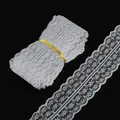Nastro di pizzo grigio argento con motivo floreale traforato per accessori capelli fai da te - Stile Largo / Grigio
