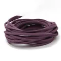 Dunkelviolette 3mm Wildlederimitat-Kordelrolle für DIY-Schmuck und Traumfänger-Weben - 4m (Breite 2,5-2,6mm) / Dunkellila