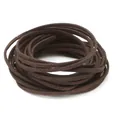 Dunkelbraunes 3mm Wildlederband für DIY-Schmuckherstellung und Flechtarmbänder - 4m (Breite 2,5-2,6mm) / Kaffeebraun