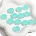 Perles rondes en acrylique vert menthe avec visage souriant pour bijoux DIY - Rond Vert / 20mm Épaisseur 8mm (10 Pièces/Paquet)