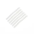 Eight sets of silver iron extension chains for DIY jewelry making and adjustments - 4x50mm (50 Pieces/Pack) / Silver