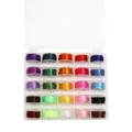 Naaispoeltjes set met 25 kleuren in transparante opbergdoos voor DIY sieraden maken - Dunne elastische koordset (FXS016-05)