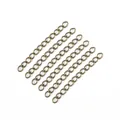 Set of 7 antique bronze iron extension chains for DIY necklace and bracelet crafting - 4x50mm (50 Pieces/Pack) / Antique Bronze