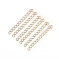 Set of 6 golden iron extension chains for DIY jewelry making and necklace length adjustments - KC Gold