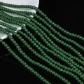 Strengen van 4mm donkergroene ronde glazen kralen voor DIY sieraden maken en kettingen - 4mm (1mm Gat, Ongeveer 95 Stuks/Snoer) / Donkergroen
