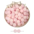 Shimmering pink pearlescent resin cat-eye beads for DIY handmade jewelry crafting - 12mm (10 Pcs/Pack) / Pink