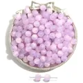 Perles en résine violette effet œil de chat scintillant pour bijoux artisanaux - Violet