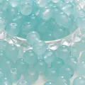 Light blue translucent round jelly glass beads with natural texture for DIY jewelry - 6mm (50 Pieces/Pack) / Light Blue