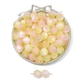 Pink and yellow cat eye resin beads for DIY bracelets and jewelry making - Yellow-Pink