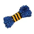 Rolle metallisch blaues Wellen-Spitzenband für DIY-Nähen und Vorhangdekorationen - Breite 8mm, 15 Yards/Packung / Metallic Königsblau