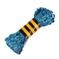 Metallisch blaues Wellen-Spitzenband mit glitzernder Textur für DIY-Bastelarbeiten - Breite 8mm, 15 Yards/Packung / Metallic See-Blau