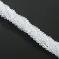 Transparent faceted glass crystal beads in bicone shape for DIY jewelry making - 3mm (Aperture approx. 0.9mm, approx. 110-115 pcs/strand) / Clear White