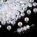 Faceted transparent AB crystal beads with heart-shaped cut for DIY jewelry making - Abacus Style 2