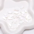 Iridescent white shell charms in fish shape for DIY jewelry and crafts making - Small Fish (8x15mm)