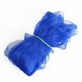 Faisceau de ruban organza bleu roi translucide pour loisirs créatifs et emballage cadeau - 18m/Rouleau / Bleu saphir