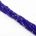 Sparkling dark blue faceted bicone crystal glass beads for DIY jewelry making 3/4/6mm - 4mm (Approx. 80-85 pcs/strand) / Dark Blue