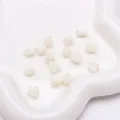 Handmade lily of the valley shell beads in pearl white for DIY jewelry making - Orchid