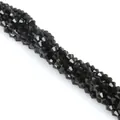 Strands of black bicone faceted glass crystal beads for DIY jewelry making accessories - 3mm (Aperture approx. 0.9mm, approx. 110-115 pcs/strand) / Black