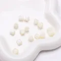 White iridescent lily of the valley shell beads for handmade jewelry DIY necklaces - Lily of the Valley
