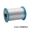 0.30mm transparent non-elastic nylon bead stringing wire on blue spool, 1000m roll - 0.3mm / 900m