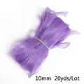 Μωβ κορδέλα οργάντζα 10mm για κατασκευές DIY, καρούλι 20 γιάρδες για αξεσουάρ μαλλιών - Ανοιχτό Μοβ