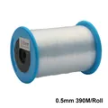 0.5mm clear non-elastic crystal beading wire on blue and black plastic spool - 0.5mm / 350m
