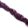 Strand of deep purple faceted bicone crystal beads with iridescent metallic luster finish - 3mm (Aperture approx. 0.9mm, approx. 110-115 pcs/strand) / Electroplated Purple