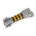 Silbernes gewelltes Polyester-Gewebeband für DIY-Bastelprojekte und Wohndekoration - Breite 8mm, 15 Yards/Packung / Metallic Silber