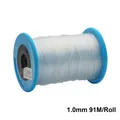 Transparent 1.0mm crystal beading wire on a blue spool for DIY jewelry making - 1mm / 83m